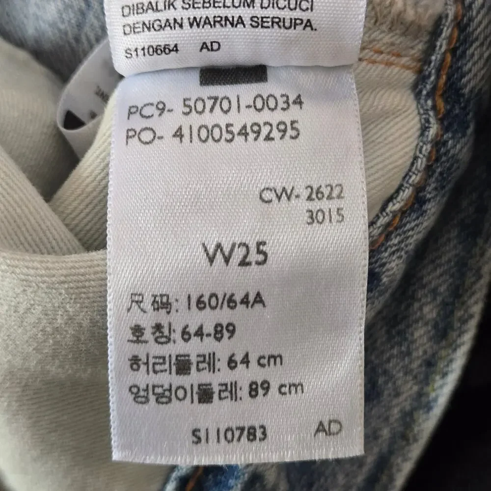 Levi's Vintage 1950's 701 Women's Jeans BIG E‎ Stone Wash Size 25 NWT - Picture 11 of 13